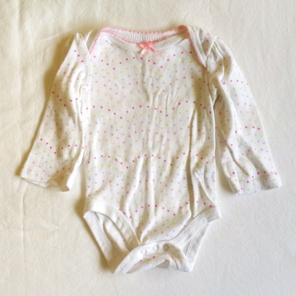 circo 2-pack long sleeve bodysuit diaper shirt bundle 0-3 months baby girl - Picture 8 of 12